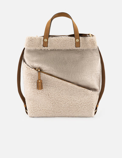 Bolso multifuncional de textil color plomo para mujer
