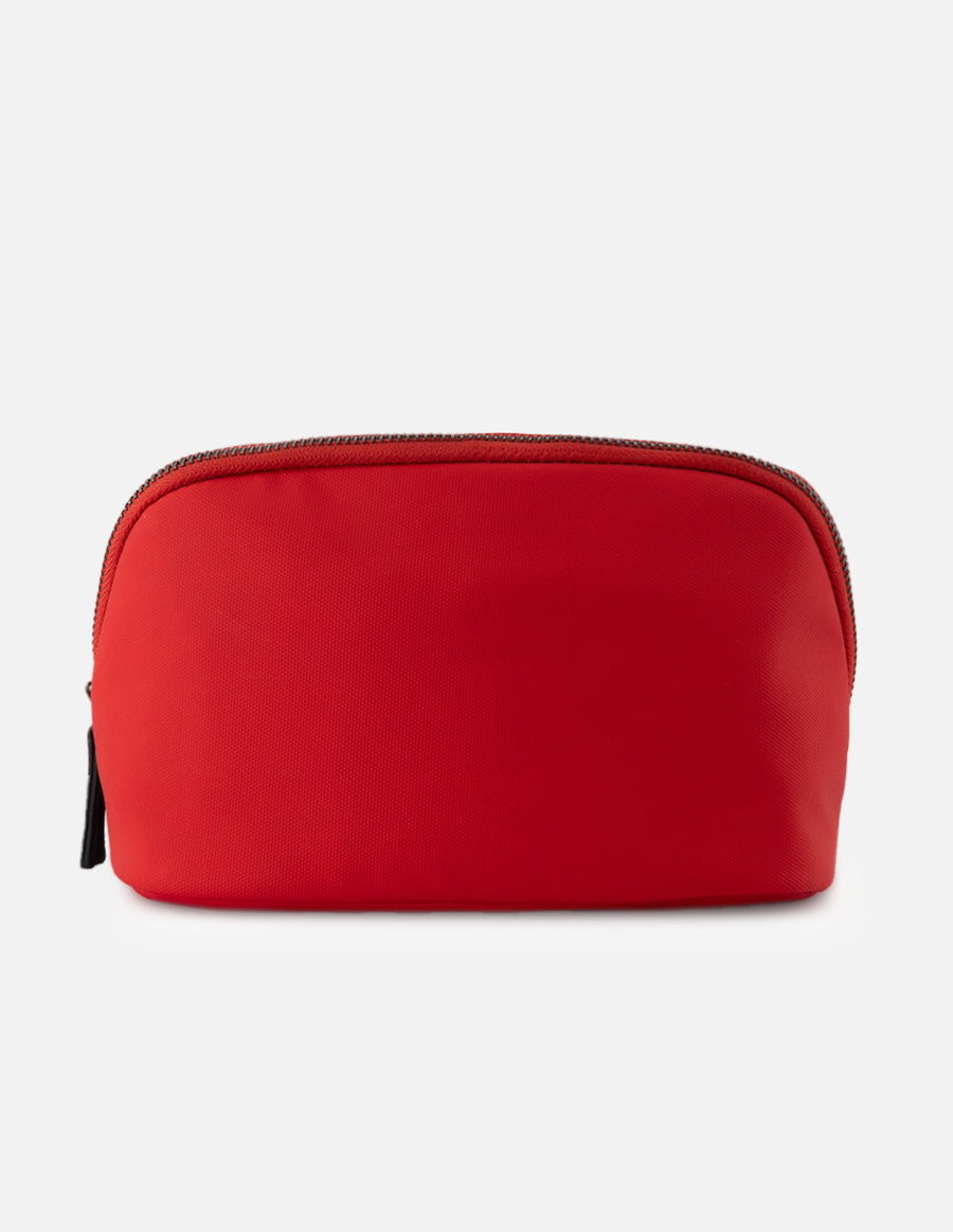 Cosmetiquera de nylon color rojo