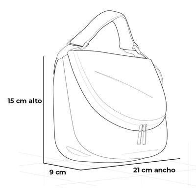 Bolso de piel color plata metalizada para mujer