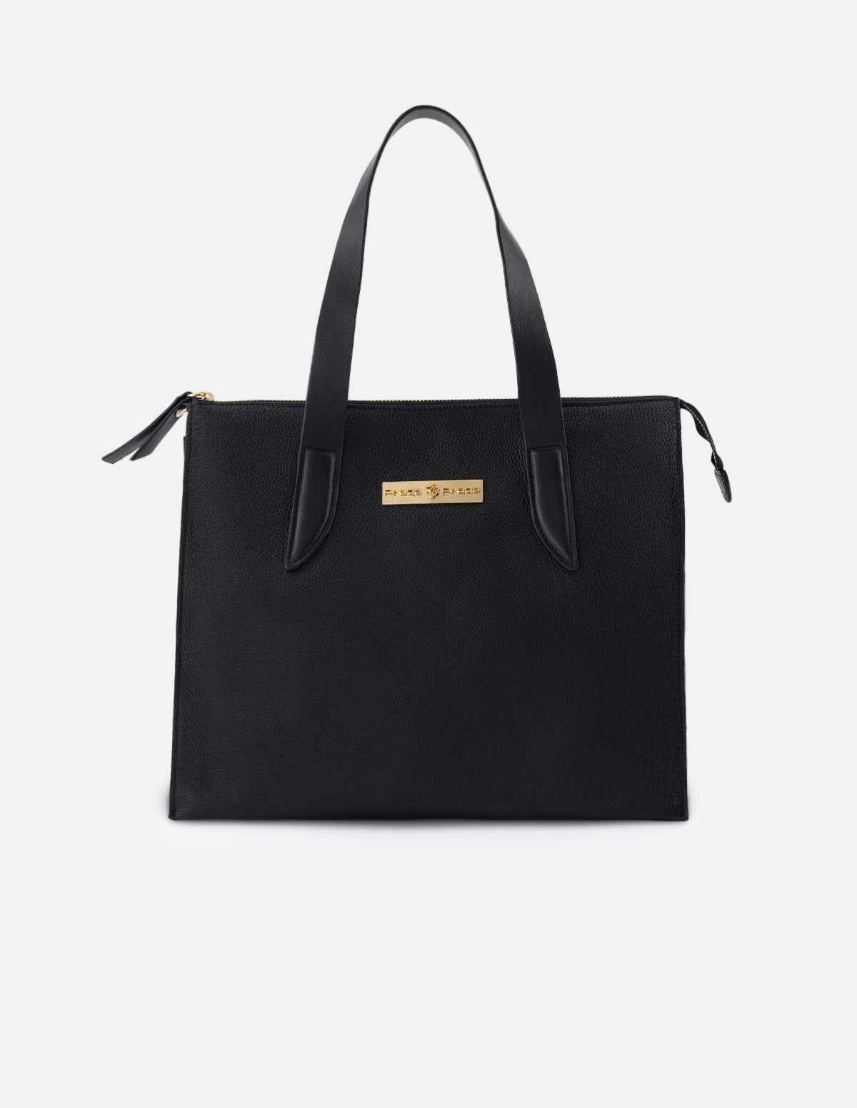 Bolso de hombro de piel bombeada para mujer color negro