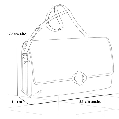 Bolso satchel color de piel color negro para mujer