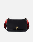 Bolso satchel color de piel color negro para mujer