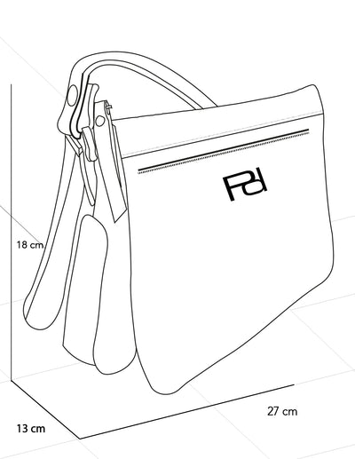 Bolso de hombro color negro piel vegana para mujer con piel bombeada