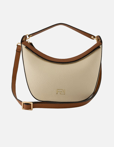 Bolso de hombro color blanco piel vegana para mujer con grabado de piel bombeada