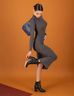 Bolso mano negro piel para mujer con relieve Pd