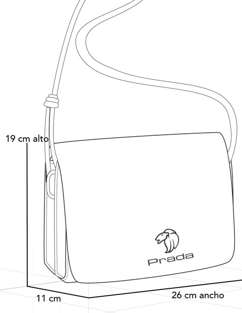 Bolso de hombro azul piel para mujer con separaciones internas