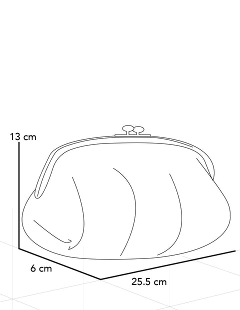 Clutch negro ante de mujer cadena dorada