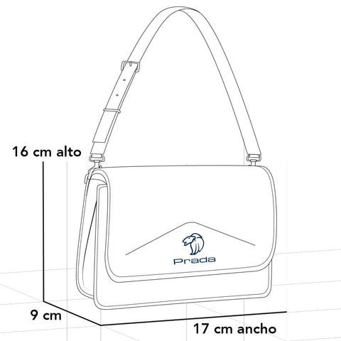 Satchel negro piel para mujer con pespuntes en contraste