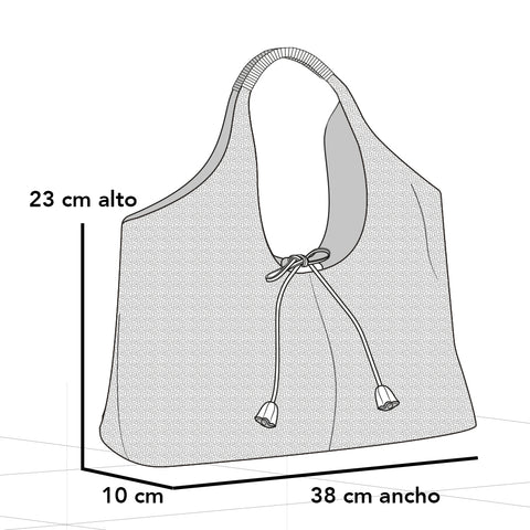 Bolso de hombro color dorado piel picada para mujer