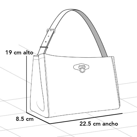 Bolso de mano amarillo piel para mujer con asa rígida