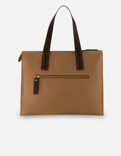 Bolso de hombro marrón piel para mujer con estampado Pd