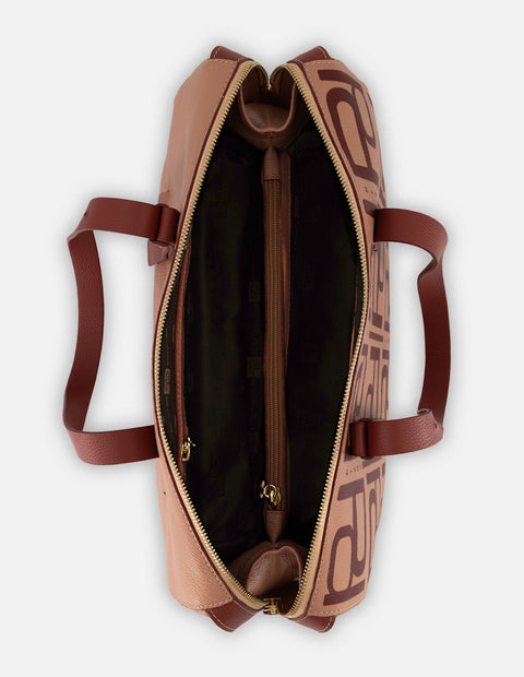 Bolso shopper nube piel para mujer con estampado Pd
