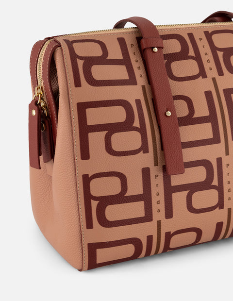 Bolso shopper nube piel para mujer con estampado Pd