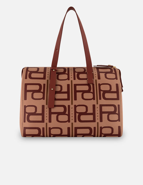 Bolso shopper nube piel para mujer con estampado Pd