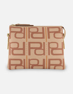 Bolso shopper celeste piel para mujer con estampado Pd