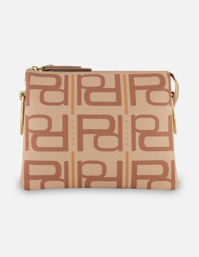 Bolso shopper celeste piel para mujer con estampado Pd