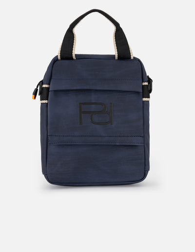Bandolera azul para hombre con logo Pd grande