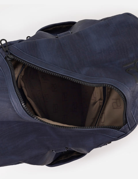 Mochila azul para hombre con diseño multifuncional
