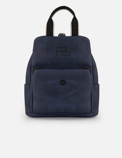 Mochila azul para hombre con diseño multifuncional