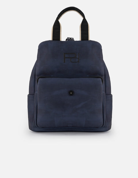 Mochila azul para hombre con diseño multifuncional