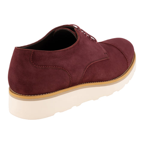 Blucher color vino en piel para Hombre