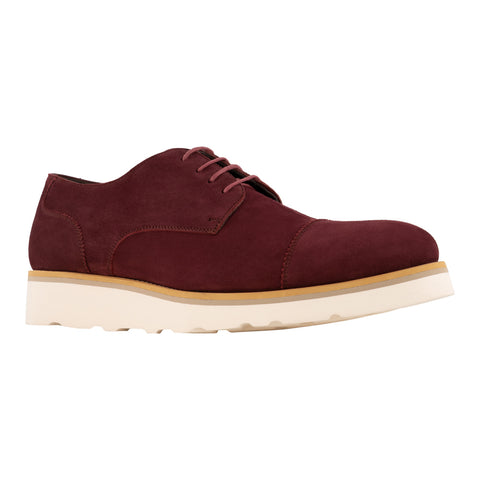 Blucher color vino en piel para Hombre