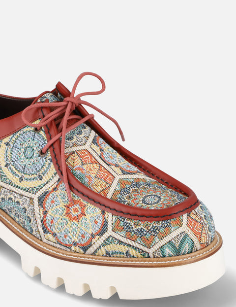 Wallabee en textil gobelino multicolor