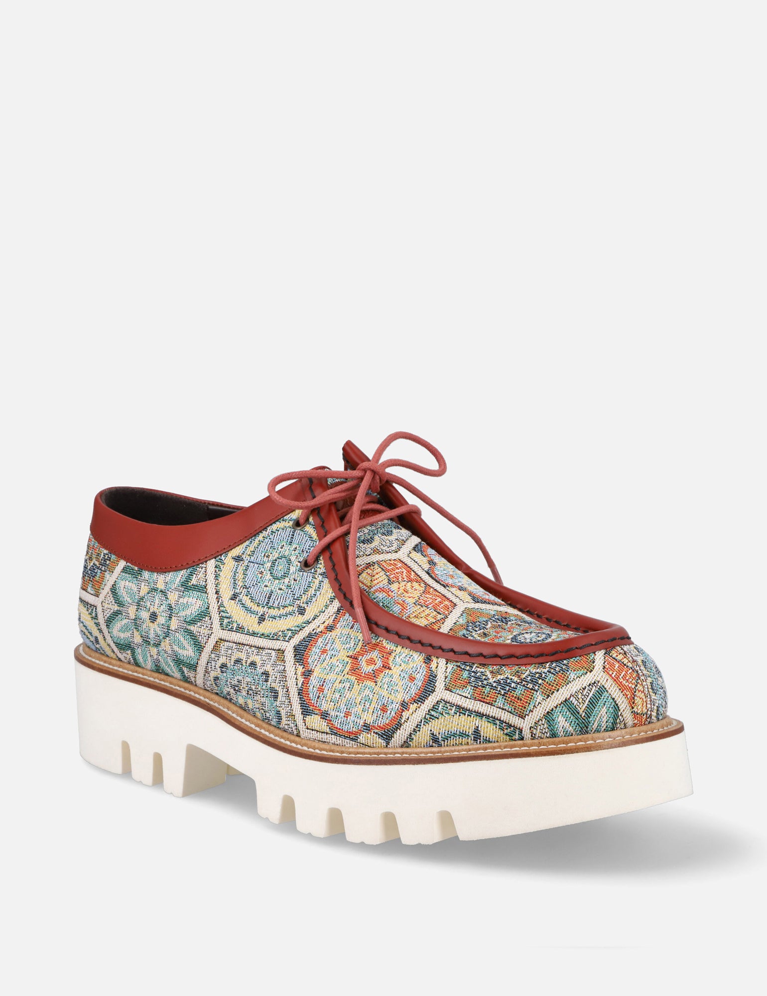 Wallabee en textil gobelino multicolor