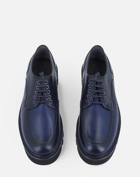 Blucher marino con plataforma para hombre