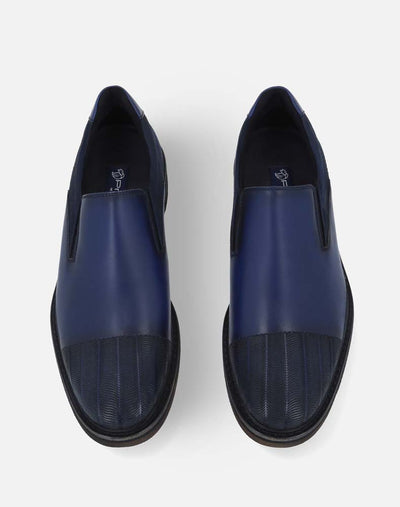 Zapato mocasín marino en piel para hombre