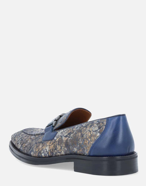 Zapato mocasín de ante estampado para hombre