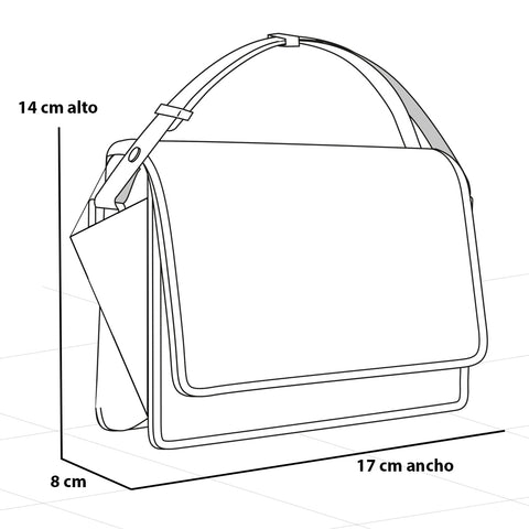 Bolso bandolera en piel napa color nude