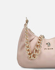 Bolso de hombro con maxi cadena en piel napa logo Prada