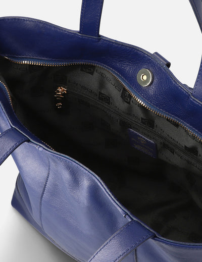 Bolso de hombro con amarre multiposiciones color azul