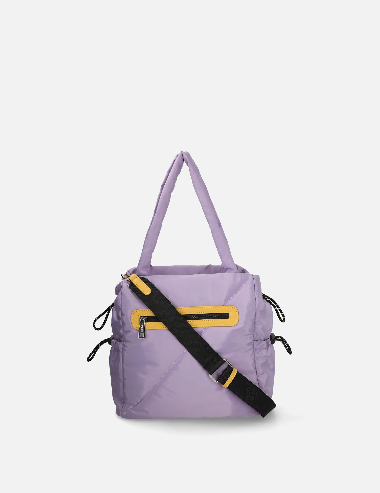 Shoping bag en nylon capitonado color lila