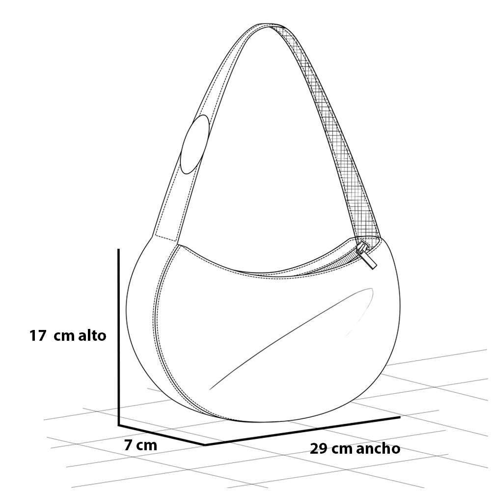 Mini bolso en piel ante naranja y botón prada para mujer