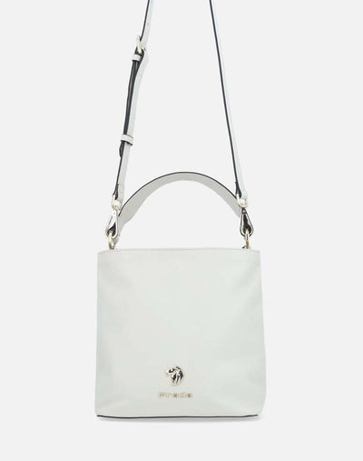 Bolso shopper en piel  blanca asa de hombro para mujer