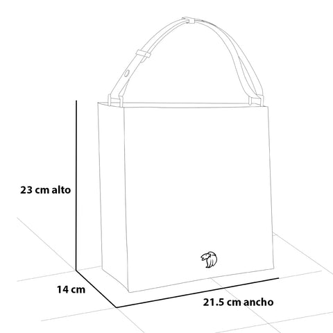 Bolso shopper en piel  blanca asa de hombro para mujer