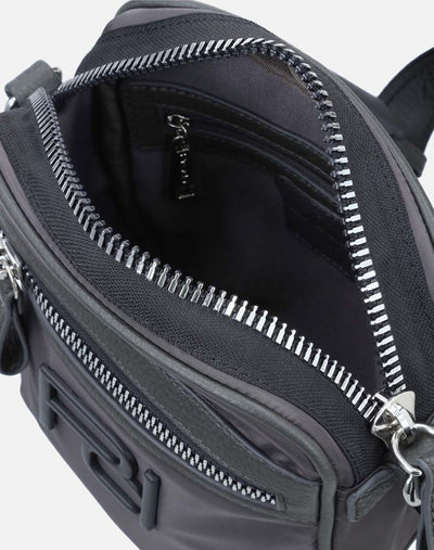 Bandolera en textil color gris para hombre
