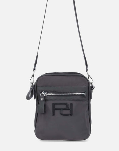 Bandolera en textil color gris para hombre