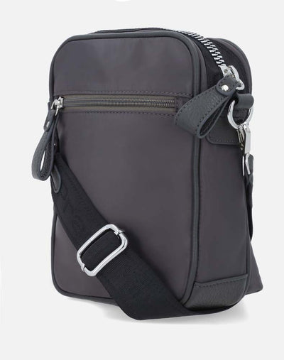 Bandolera en textil color gris para hombre