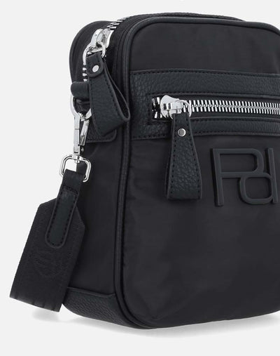 Bandolera en textil color negro para hombre
