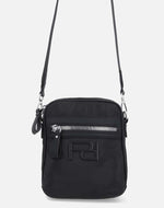 Bandolera en textil color negro para hombre