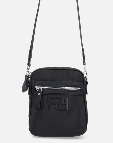 Bandolera en textil color negro para hombre