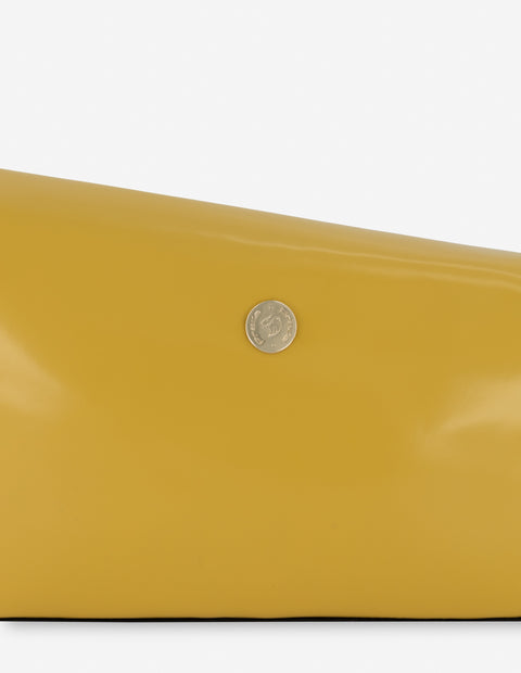 Bolso de hombro en piel florantik color amarillo asimétrico para mujer