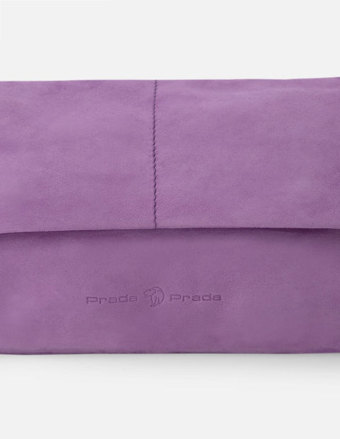 Bolso bandolera de ante en color rosa para mujer