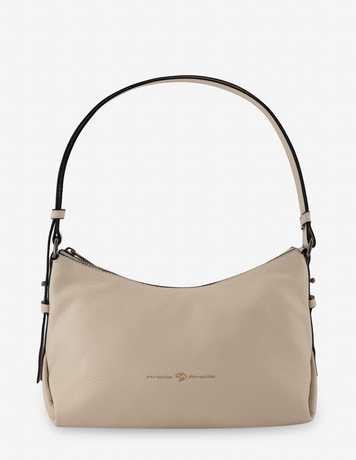 Bolso tipo bandolera en piel color beige para mujer Prada