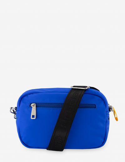 Bolso bandolera en nylon color azul para mujer