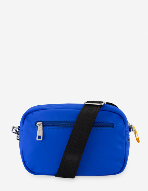 Bolso bandolera en nylon color azul para mujer
