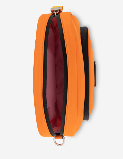 Bolso bandolera en nylon color naranja para mujer